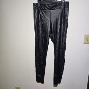 Eye Candy Charcoal Faux Leather Trousers